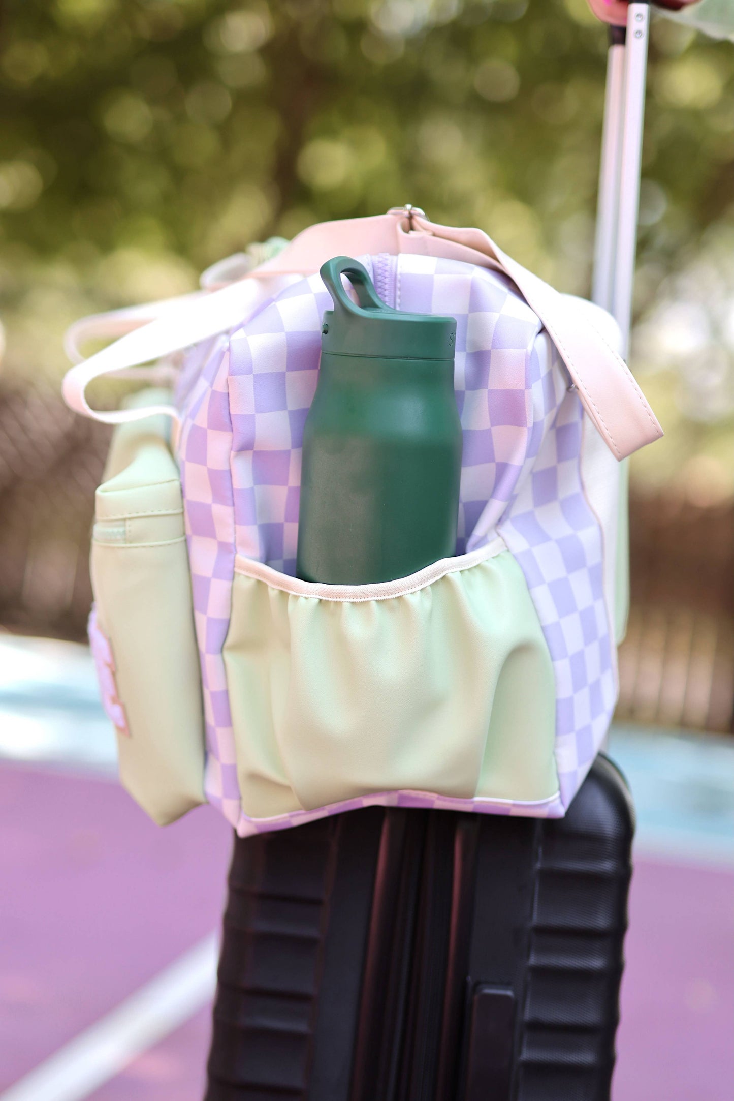 Duffle Bag - Daydream Checkered (Lime/Lilac/Cream)