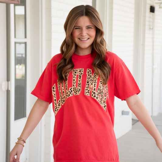 LM-Leopard Adult Paprika Comfort Colors Tee: Paprika