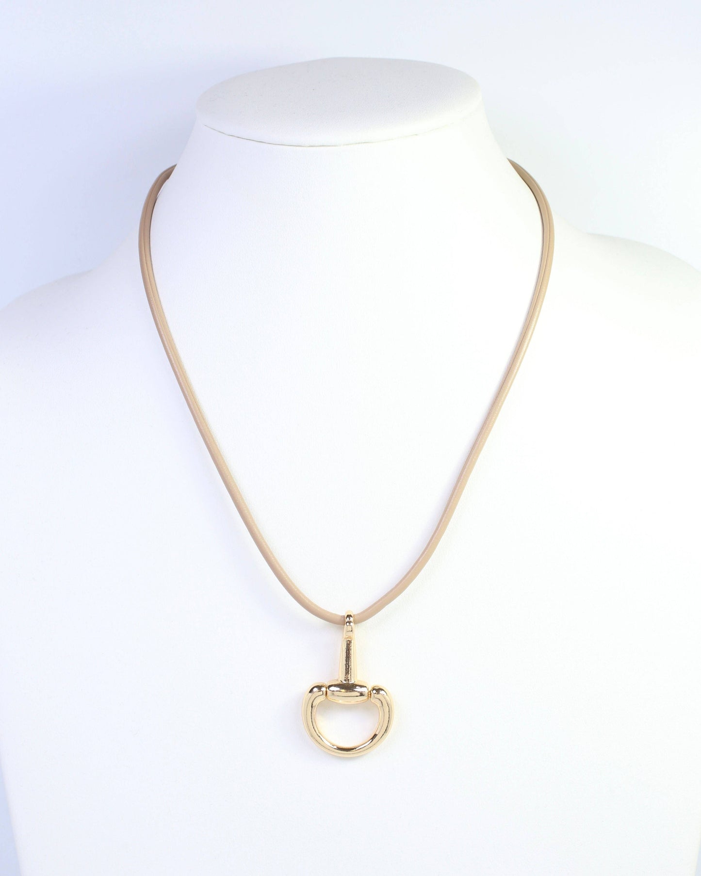 Finley Horsebit Cord Necklace TAN: Default