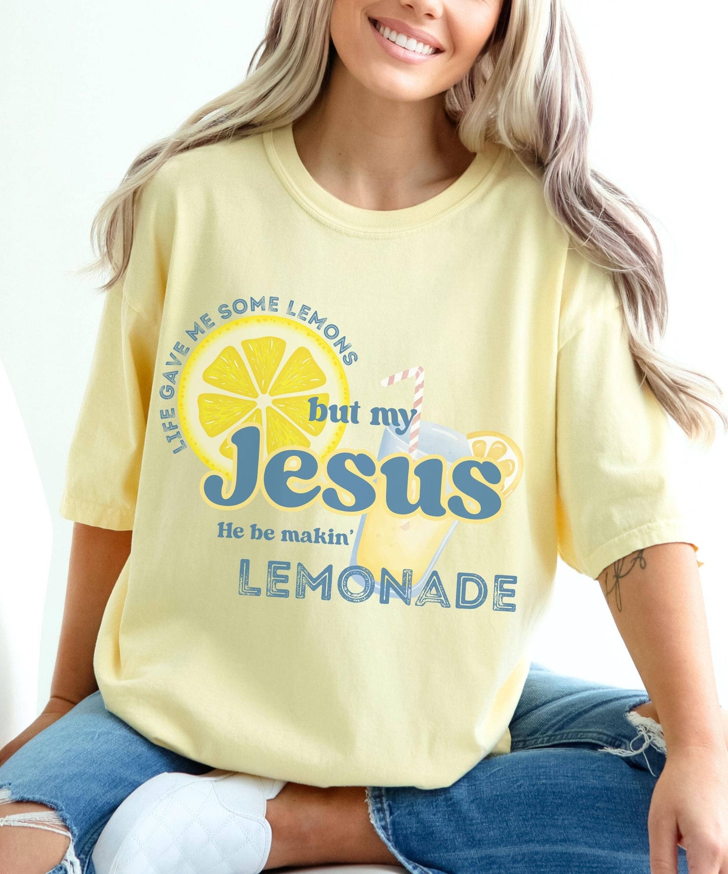Comfort Colors Life Gave Me Some Lemons Christian Shirt: Banana-Comfort Color T-Shirt