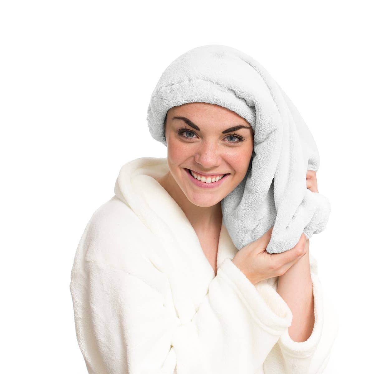 Microfiber Hair Towel - Luxurious Quick Dry: White