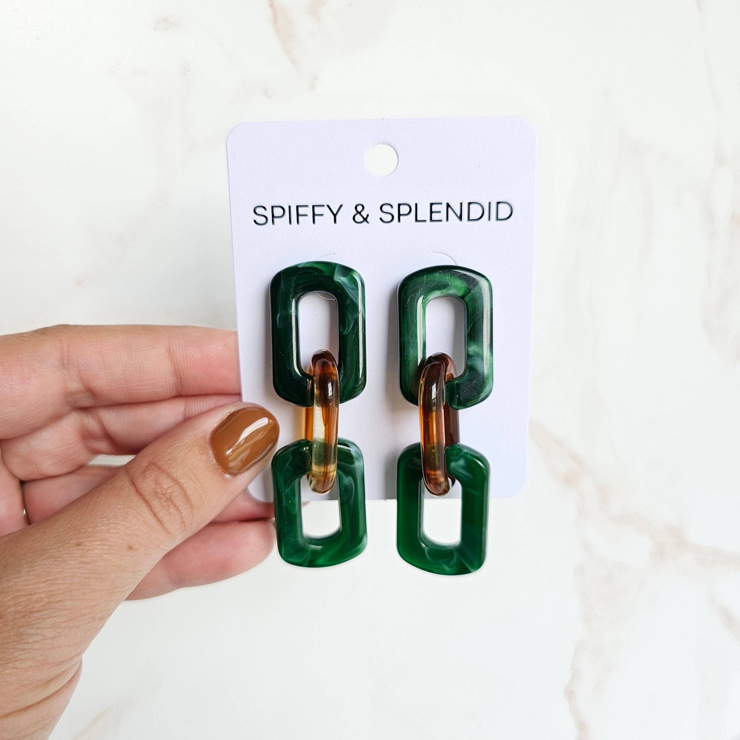 Tabitha Earrings - Forest & Amber // Fall, Jewelry, Gifts