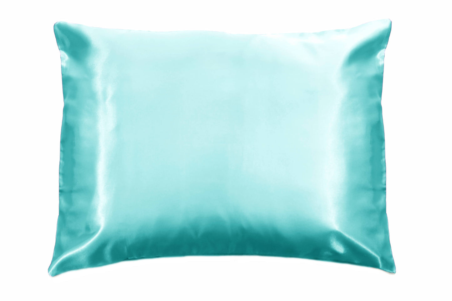 Pink Opalescent Gift Box with Bow - QN/STD Satin Pillowcase : Blue floral