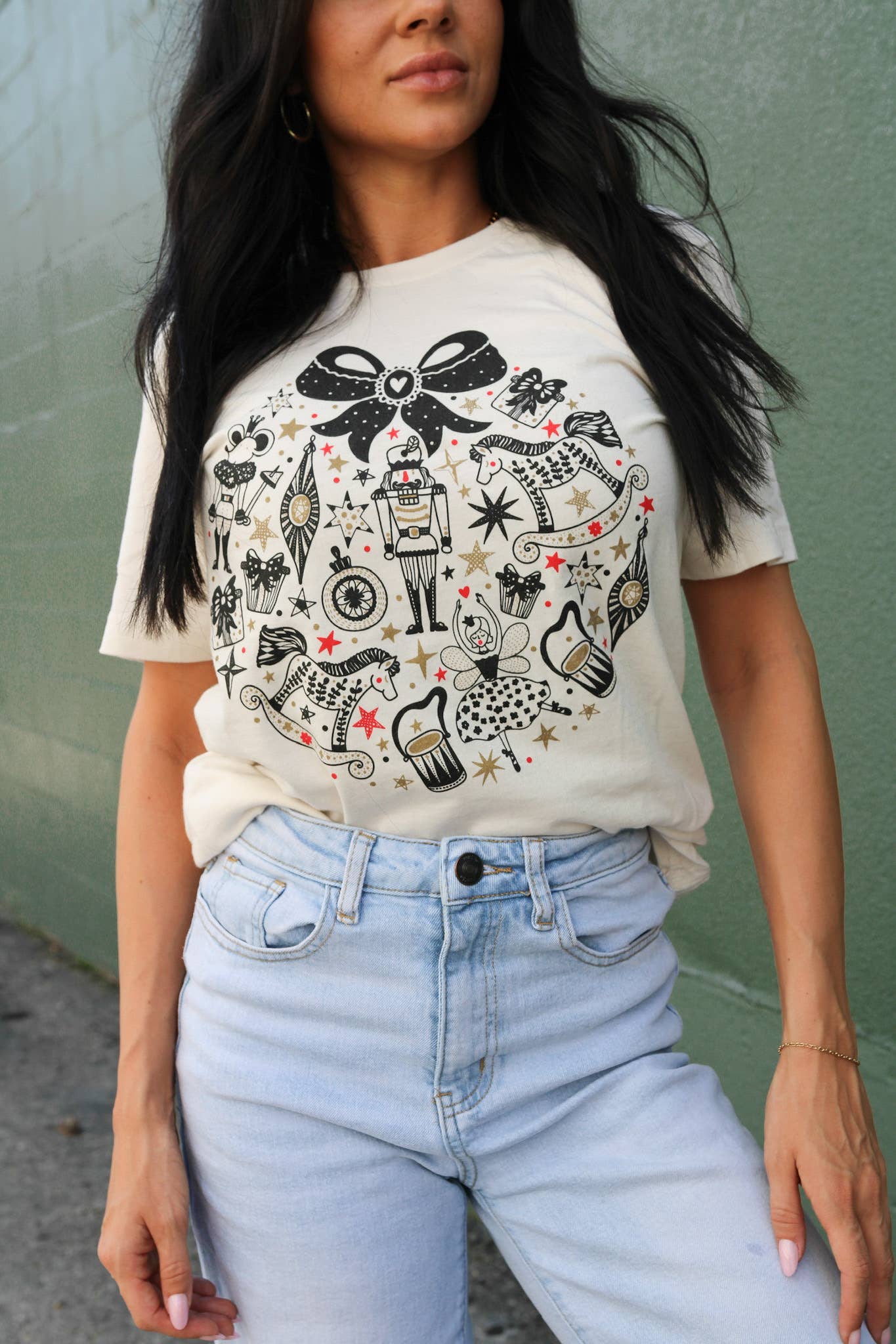 Nutcracker Christmas  | Vintage White | Short Sleeve Tee