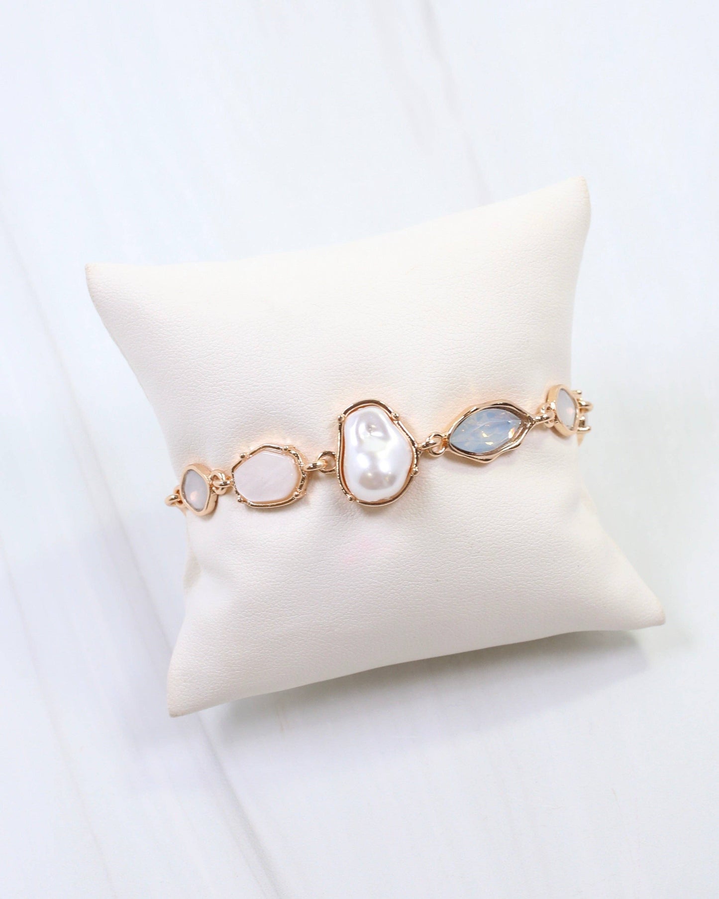Aleia Pearl and Stone Bracelet Opal: Default
